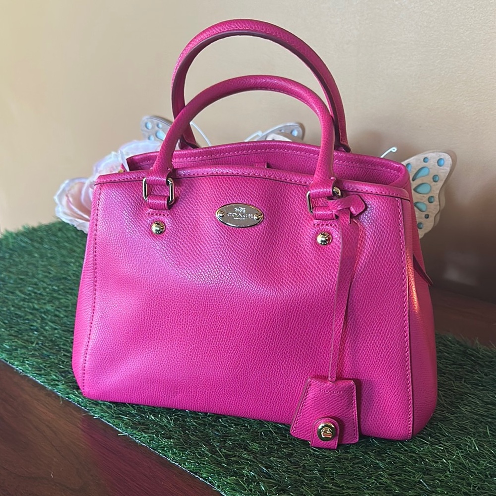 NWT Coach Pink Satchel with Gold Accents